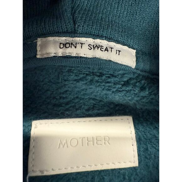 "MOTHER" Blue/Green Hoodie SZ L Kangaroo Pocket Plz Read Description Final Sale! - Picture 6 of 12